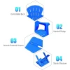 Costway Plastic Children Kids Table & Chair Set 3-Piece Play Furniture In/Outdoor Blue -Children's Home GUEST de07dd45 aaab 4867 bada 73d90aa63ebd