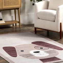 NuLOOM Rizzo Puppy Kids Machine Washable Area Rug -Children's Home GUEST e2862182 b6bc 4b86 a5d7 1ac6f60a4831