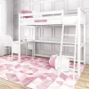 Max & Lily Twin-Size High Loft Bed With Desk -Children's Home GUEST e2f696cd b773 468e 8410 cd2a5831bb90