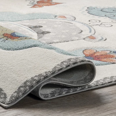 NuLOOM Edine Whimsical Hippo Kids Area Rug 5 NuLOOM Edine Whimsical Hippo Kids Area Rug - Image 3