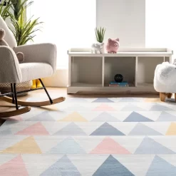 NuLOOM Penny Kids Geometric Nursery Or Playroom Area Rug -Children's Home GUEST e484d271 b02e 4c42 8849 eb1c31228a3d