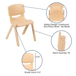 Flash Furniture 2 Pack Plastic Stackable School Chair With 13.25" Seat Height -Children's Home GUEST e692b49a c809 4b9c bc72 afb8f69426cc 1