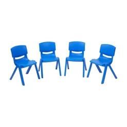 ECR4Kids Plastic School Stack Chair For Indoors And Outdoors, 12in Seat Height, 4-Pack -Children's Home GUEST e6ab4036 b506 4830 8188 ac93a197b6ee
