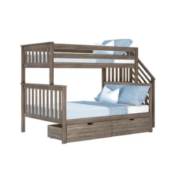 Max & Lily Twin Over Full Staircase Bunk Bed With Storage Drawers -Children's Home GUEST e6ad36f4 b7e7 4953 8ab2 3955abeda64a
