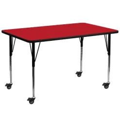 Flash Furniture Mobile 30''W X 72''L Rectangular HP Laminate Activity Table - Standard Height Adjustable Legs -Children's Home GUEST e6fa075d 367f 49c0 b3d2 c752c4e8a6b8