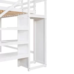 Full Size Loft Bed With Built-in Storage Wardrobe And Stairs-ModernLuxe -Children's Home GUEST f0f7cef7 f094 467a 986d 2e942463d828