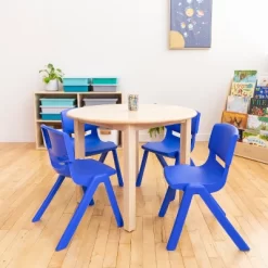 ECR4Kids Plastic School Stack Chair For Indoors And Outdoors, 12in Seat Height, 4-Pack -Children's Home GUEST f31ce477 6471 46aa a12f e0d8949299cc