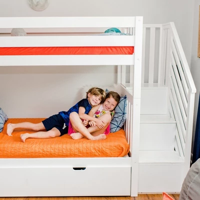 Max & Lily Twin Over Twin Staircase Bunk With Trundle 4 Max & Lily Twin Over Twin Staircase Bunk With Trundle - Image 2