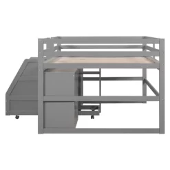 Full Size Functional Loft Bed With Cabinets And Drawers, Hanging Clothes At The Back Of The Staircase-ModernLuxe -Children's Home GUEST f74ba44d f197 4ba1 a694 92528a197d08