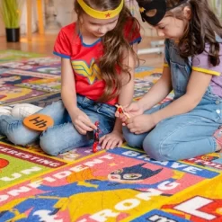 KC CUBS | DC Super Hero Boy & Girl Kids ABC Alphabet, Traits & Emotions Educational Learning & Play Nursery Bedroom Classroom Rug Carpet -Children's Home GUEST f93693c6 3e17 4d1b 936f d9d7faef8f8b