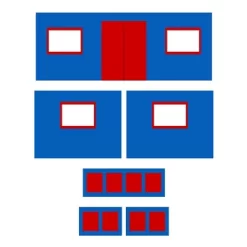 Kids' Junior Metal Loft Bed With Storage Steps And Curtain Set Black/Blue - Room & Joy -Children's Home GUEST f9beea83 cc27 4ed6 b65b f85590c8b3f5