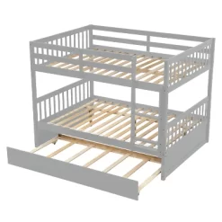 Full Over Full Bunk Bed With Trundle Bed And Ladder-ModernLuxe -Children's Home GUEST fa006b6b 53f9 4992 899d bd9c107e5a1f