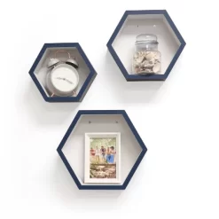 8" X 10" X 12" Set Of 3 Hexagon Shelves For Kids' Room - InPlace -Children's Home GUEST fcce3681 4fcf 4789 98f1 3500dbba66cb