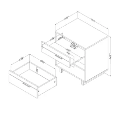 Fynn Nightstand With Cord Catcher - South Shore 19 Fynn Nightstand With Cord Catcher - South Shore -Children's Home GUEST ff517ddc e2cc 4549 b356 50673a6df909