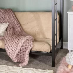 Twin Over Futon Analise Metal Bunk Bed Black - Saracina Home -Children's Home GUEST ffe84cd1 2ca5 49b4 b5d9 a86751b3e5fc